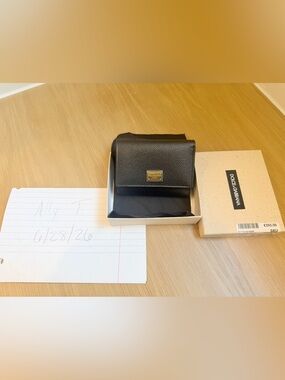 Dolce & Gabbana black Dauphine calfskin leather